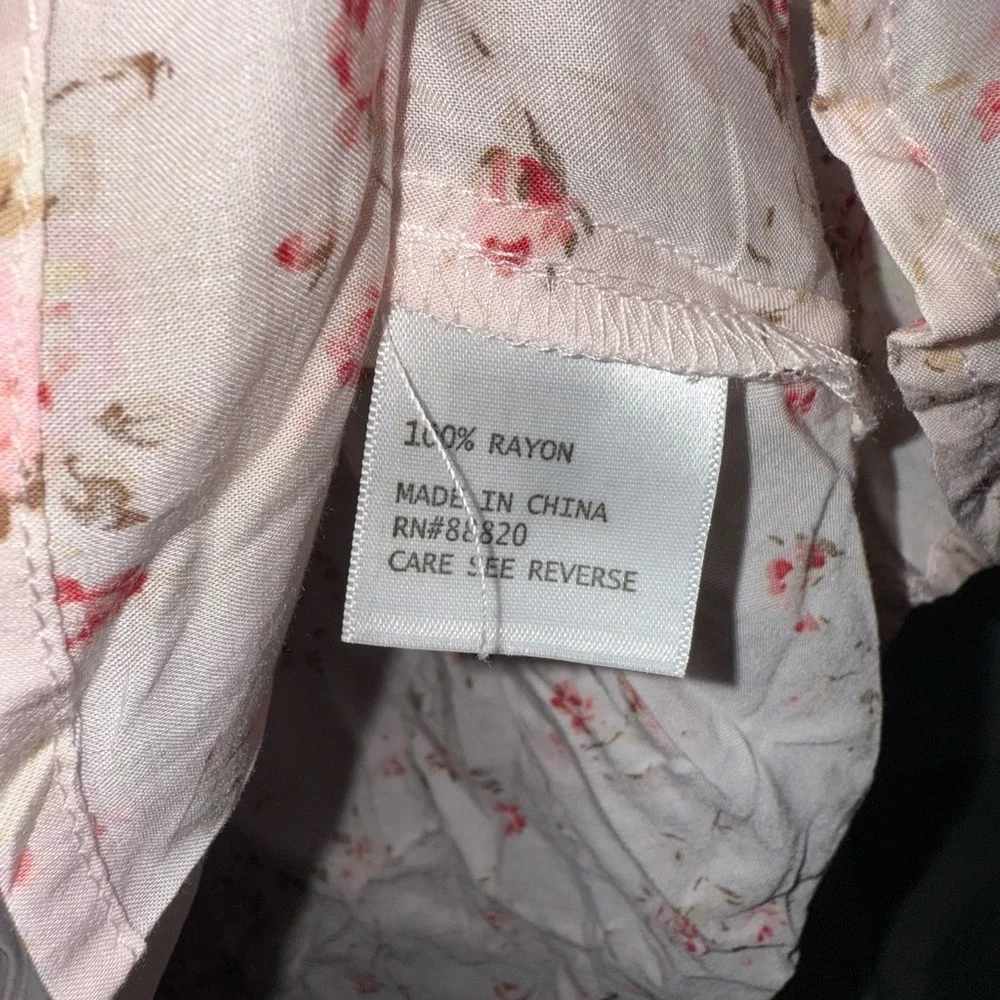 Cynthia Rowley Light Pink Floral Blouse - Picture 4 of 4